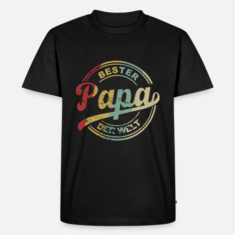 Bester Papa der Welt. - Männer Premium Bio T-Shirt - Schwarz