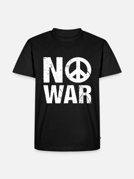 No War Peace Sign - Men's Premium Organic T-Shirt - black