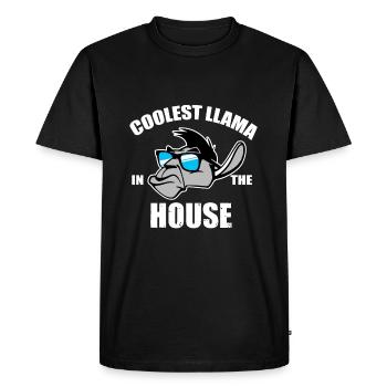 Lama animaux animaux Cool Kid Comic cadeau - T-shirt Premium bio Homme - noir - Devant - Nico (187cm)