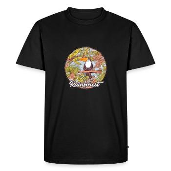 Forêt tropicale pélican forêt tropicale protection de l'environnement - T-shirt Premium bio Homme - noir - Devant - Nico (187cm)