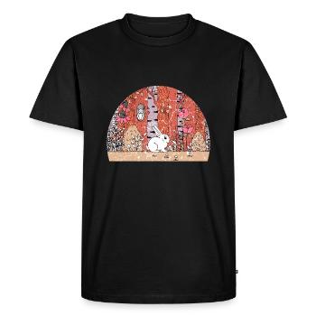 Lapin de Pâques Lapin de Pâques - T-shirt Premium bio Homme - noir - Devant - Nico (187cm)