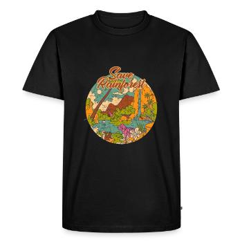 Forêt tropicale tropique protection de l'environnement nature jungle - T-shirt Premium bio Homme - noir - Devant - Nico (187cm)