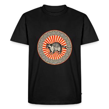 raton laveur - T-shirt Premium bio Homme - noir - Devant - Nico (187cm)