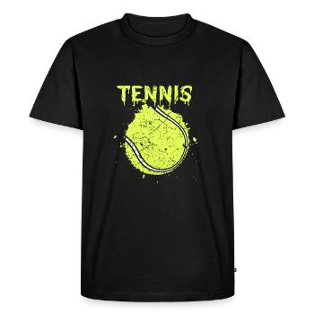 balle de tennis - T-shirt Premium bio Homme - noir - Devant - Nico (187cm)