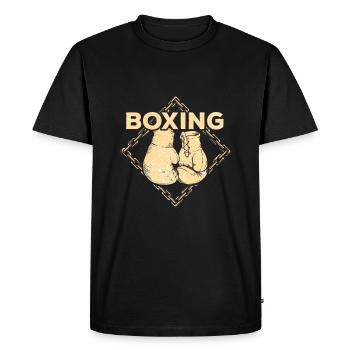 boxer - Men's Premium Organic T-Shirt - black - Front - Nico (187cm)