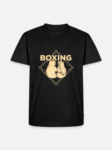 Boxer - Männer Premium Bio T-Shirt - Schwarz