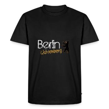 Souvenir d'ours Berlin Lichtenberg Allemagne - T-shirt Premium bio Homme - noir - Devant - Nico (187cm)