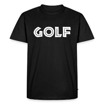 Golf golfer - Men's Premium Organic T-Shirt - black - Front - Nico (187cm)