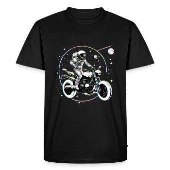 The space motorcycle - Men's Premium Organic T-Shirt - black - Front - Nico (187cm)