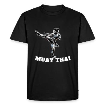 Muay Thaï Femme - T-shirt Premium bio Homme - noir - Devant - Nico (187cm)