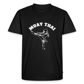 Muay Thaï Femme - T-shirt Premium bio Homme - noir - Devant - Nico (187cm)