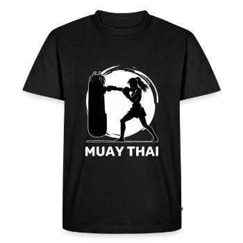 Muay Thaï Femme - T-shirt Premium bio Homme - noir - Devant - Nico (187cm)