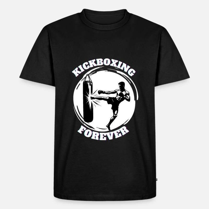 Kickbox-Kämpfer Kickboxer - Männer Premium Bio T-Shirt - Schwarz