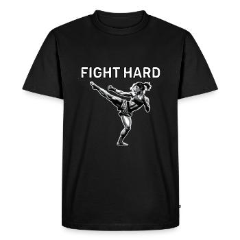 Muay Thaï Fille - T-shirt Premium bio Homme - noir - Devant - Nico (187cm)