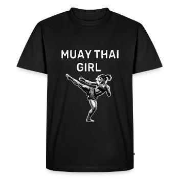 Muay Thaï Fille - T-shirt Premium bio Homme - noir - Devant - Nico (187cm)