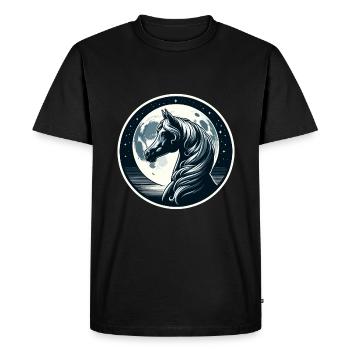 Arabian Horse Art - Men's Premium Organic T-Shirt - black - Front - Nico (187cm)