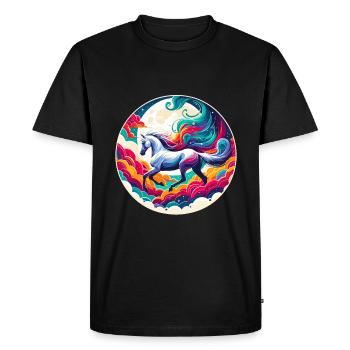 Art du cheval arabe - T-shirt Premium bio Homme - noir - Devant - Nico (187cm)