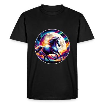 Art du cheval arabe - T-shirt Premium bio Homme - noir - Devant - Nico (187cm)