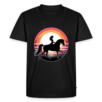 Arabian Horse Girl - Men's Premium Organic T-Shirt - black - Front - Nico (187cm)