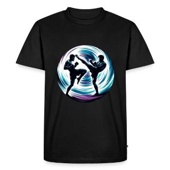 Combattants de Muay Thaï - T-shirt Premium bio Homme - noir - Devant - Nico (187cm)