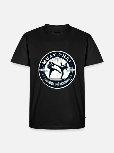 Muay Thai Illustration - Men's Premium Organic T-Shirt - black