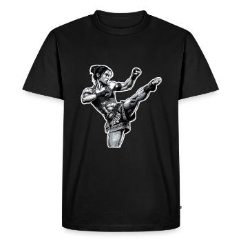 Muay Thaï Femme - T-shirt Premium bio Homme - noir - Devant - Nico (187cm)