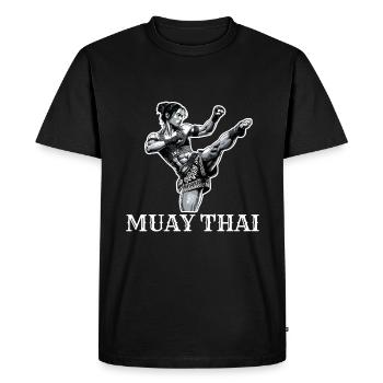 Muay Thaï Femme - T-shirt Premium bio Homme - noir - Devant - Nico (187cm)