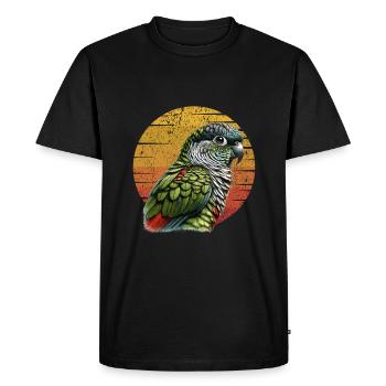 Green Cheeked Conure Cute Conure Parrot - Men's Premium Organic T-Shirt - black - Front - Nico (187cm)