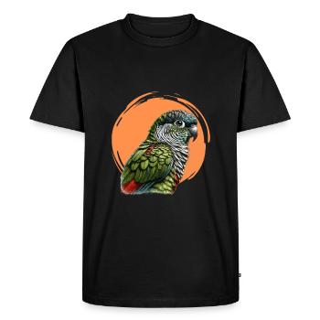 Green Cheeked Conure Art - Men's Premium Organic T-Shirt - black - Front - Nico (187cm)