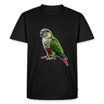 Green Cheeked Conure Drawing Conure Parrot - Men's Premium Organic T-Shirt - black - Front - Nico (187cm)