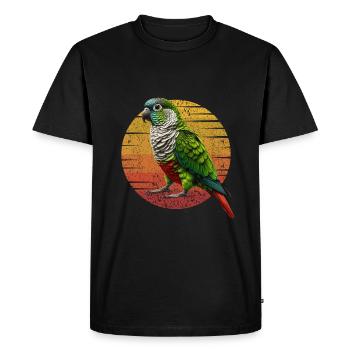Green Cheeked Conure Funny Conure Parrot - Men's Premium Organic T-Shirt - black - Front - Nico (187cm)