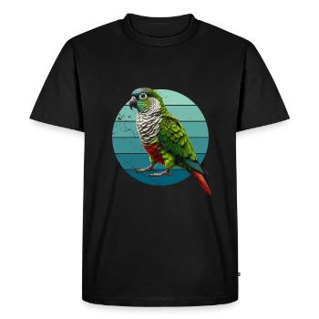 Green Cheeked Conure Illustration Conure Parrot - Men's Premium Organic T-Shirt - black - Front - Nico (187cm)