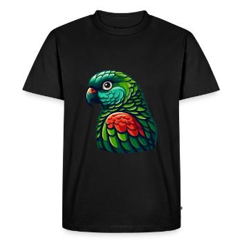 Green Cheeked Conure Cute Conure Parrot - Men's Premium Organic T-Shirt - black - Front - Nico (187cm)