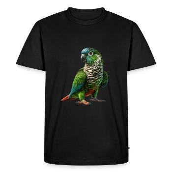 Green Cheeked Conure Drawing Conure Parrot - Men's Premium Organic T-Shirt - black - Front - Nico (187cm)