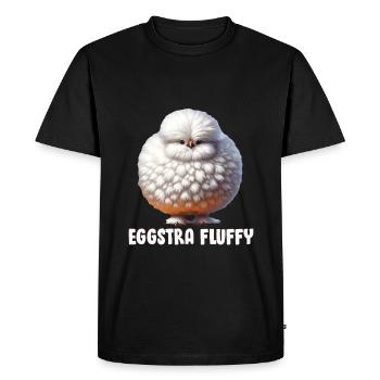 Fluffy Chickens Silkie Chicken Joke - Men's Premium Organic T-Shirt - black - Front - Nico (187cm)