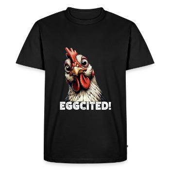 Drôle De Poulet Poulet Drôle Image - T-shirt Premium bio Homme - noir - Devant - Nico (187cm)