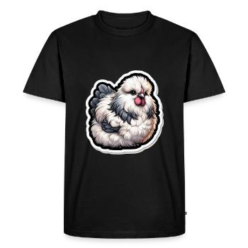 Silkie Chicken Fluffy Chicken Silkies - Men's Premium Organic T-Shirt - black - Front - Nico (187cm)