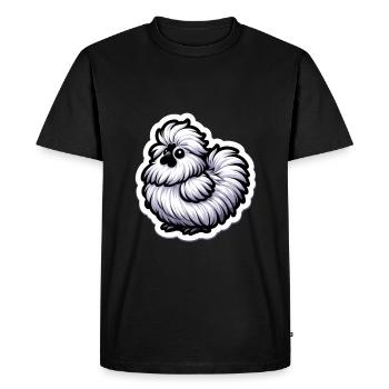 Silkie Chicken Fluffy Chicken Silkies - Men's Premium Organic T-Shirt - black - Front - Nico (187cm)