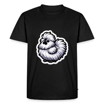 Silkie Chicken Fluffy Chicken Silkies - Men's Premium Organic T-Shirt - black - Front - Nico (187cm)