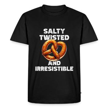 Pretzel Quote Pretzel Gifts - Men's Premium Organic T-Shirt - black - Front - Nico (187cm)