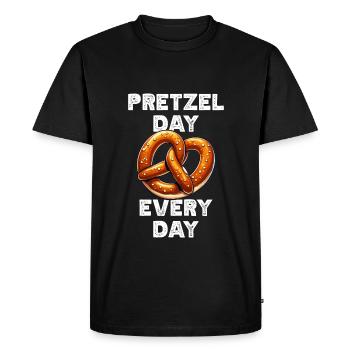 Pretzel Quote Pretzel Gifts - Pretzel Day - Men's Premium Organic T-Shirt - black - Front - Nico (187cm)
