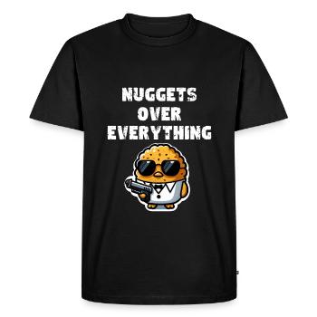 Chicken Nuggets Funny Chicken Nuggets Quote - Men's Premium Organic T-Shirt - black - Front - Nico (187cm)