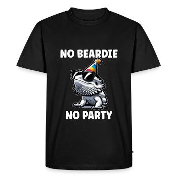 Funny Bearded Dragon Quote - Men's Premium Organic T-Shirt - black - Front - Nico (187cm)