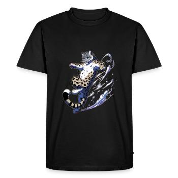Léopard des neiges Léopard blanc Léopard - T-shirt Premium bio Homme - noir - Devant - Nico (187cm)