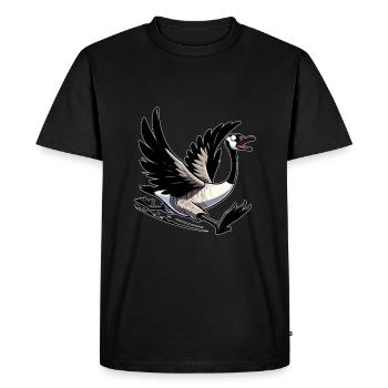 Funny Canadian Goose chasing - Men's Premium Organic T-Shirt - black - Front - Nico (187cm)