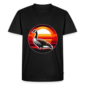 Canadian Goose Coucher de soleil Fond - T-shirt Premium bio Homme - noir - Devant - Nico (187cm)