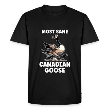 Angry Canadian Goose funny Goose Meme - Men's Premium Organic T-Shirt - black - Front - Nico (187cm)