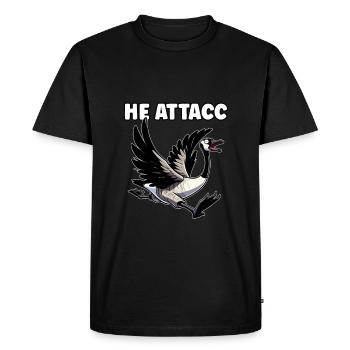 Funny Canadian Goose Meme - Men's Premium Organic T-Shirt - black - Front - Nico (187cm)