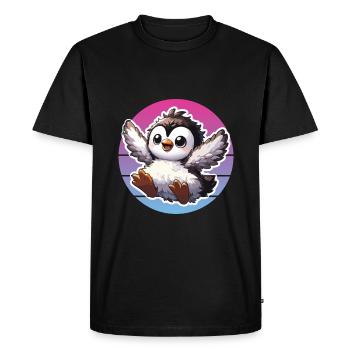 Pingouins mignons Petit pingouin Pingouin amoureux des pingouins - T-shirt Premium bio Homme - noir - Devant - Nico (187cm)