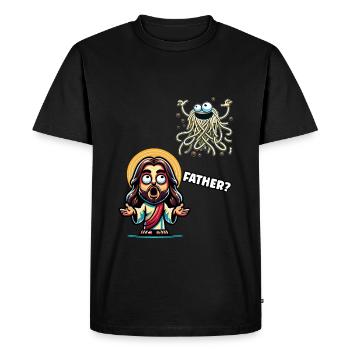 Funny Atheist Anti Religion Proud Atheist - Men's Premium Organic T-Shirt - black - Front - Nico (187cm)